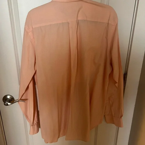 Vineyard Vines Men's Light Orange Button Down Shirt - Picture 3 of 4